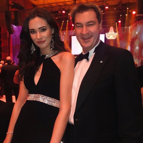 Gloria Sophie mit ihrem Papa Markus Söder