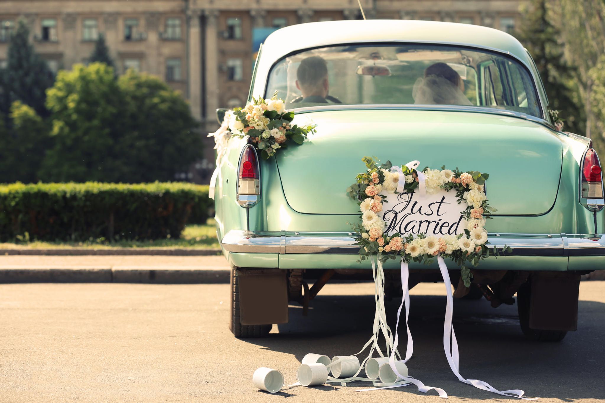 Autoschmuck Hochzeit Motorhaube Car Auto Wedding Deko, Hochzeit