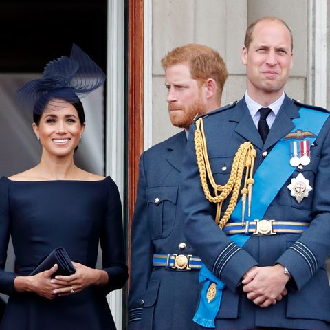 Herzogin Meghan, Prinz Harry und Prinz William