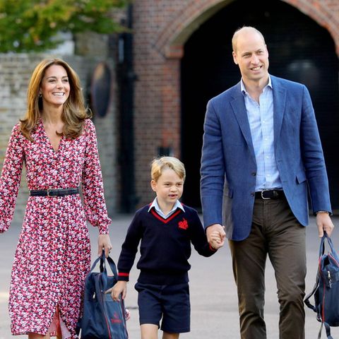 Herzogin Catherine und Prinz William mit Prinz George
