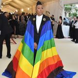 Große Auftritte ist man bei der jährlichen Met Gala gewöhnt, doch als Lena Waithe mit ihrem riesigen Pride-Cape die Treppen des Metropolitan Museum of Arts betritt, sorgt sie für einen echten Wow-Moment.