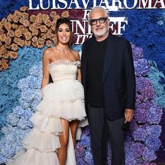 Auch Lenis Vater und Heidi Klums Ex, Flavio Briatore, zeigt sich auf dem Red Carpet. An seiner Seite: Elisabetta Gregoraci.