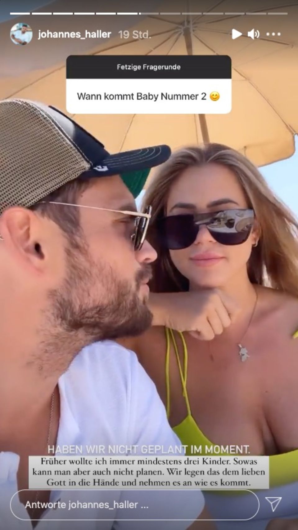 Jessica Paszka + Johannes Haller: Johannes Haller und Jessica Paszka verraten, wie es mir ihrer weiteren Nachwuchsplanung aussieht. Johannes Haller und Jessica Paszka verraten, wie es mir ihrer weiteren Nachwuchsplanung aussieht.