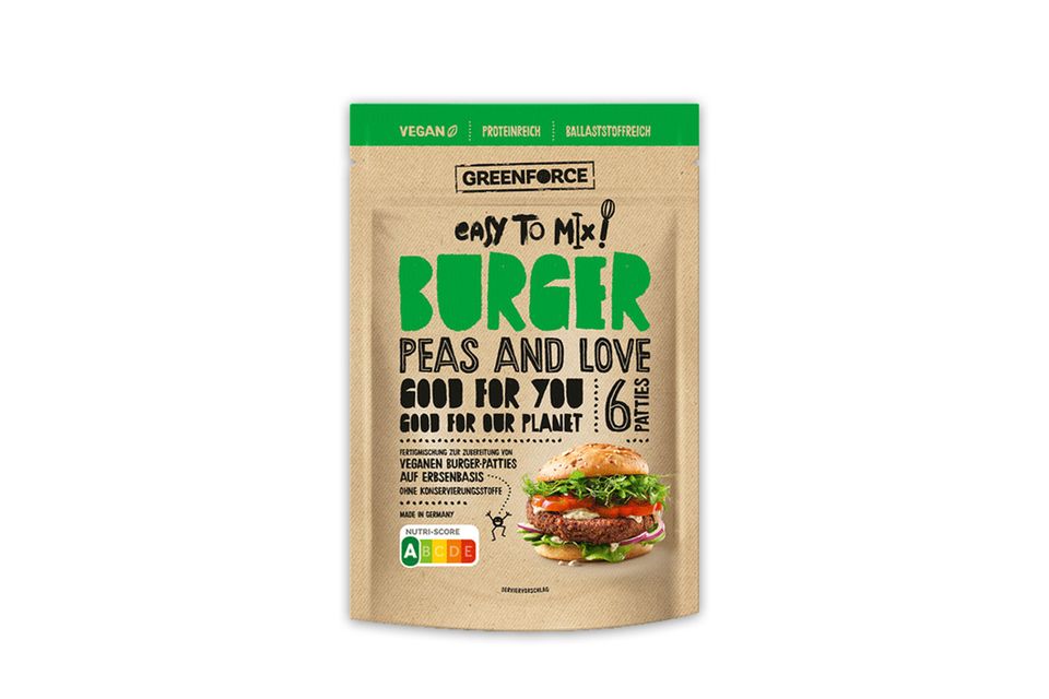 Food-Check: Burgerpatties zum Selberanrühren: Greenforce setzt auf Erbsenprotein und verzichtet auf Soja und Gluten. Burgerpatties zum Selberanrühren: Greenforce setzt auf Erbsenprotein und verzichtet auf Soja und Gluten.