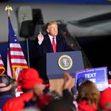 Privatjets: Donald Trump bei einer Rally
