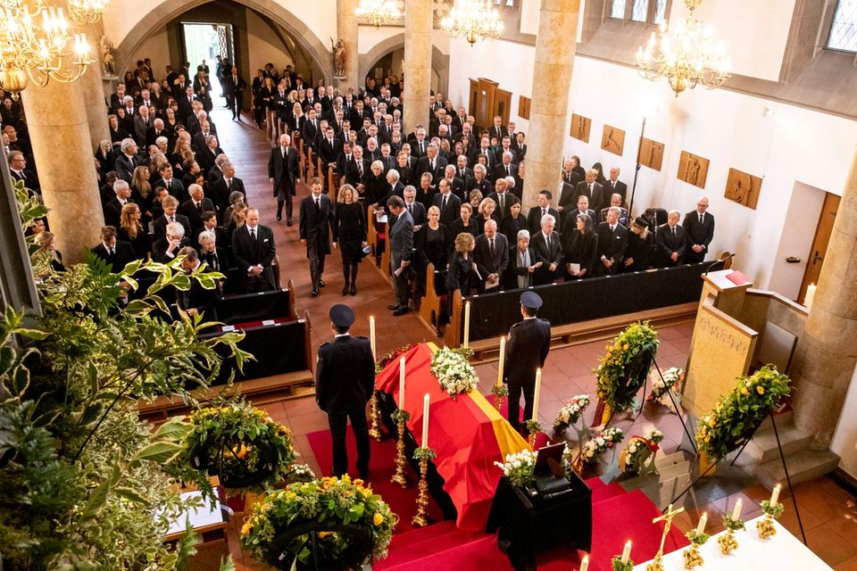 Die Trauerfeier für Fürstin Marie von und zu Liechtenstein in der Kathedrale St. Florin in Vaduz, Liechtenstein.
