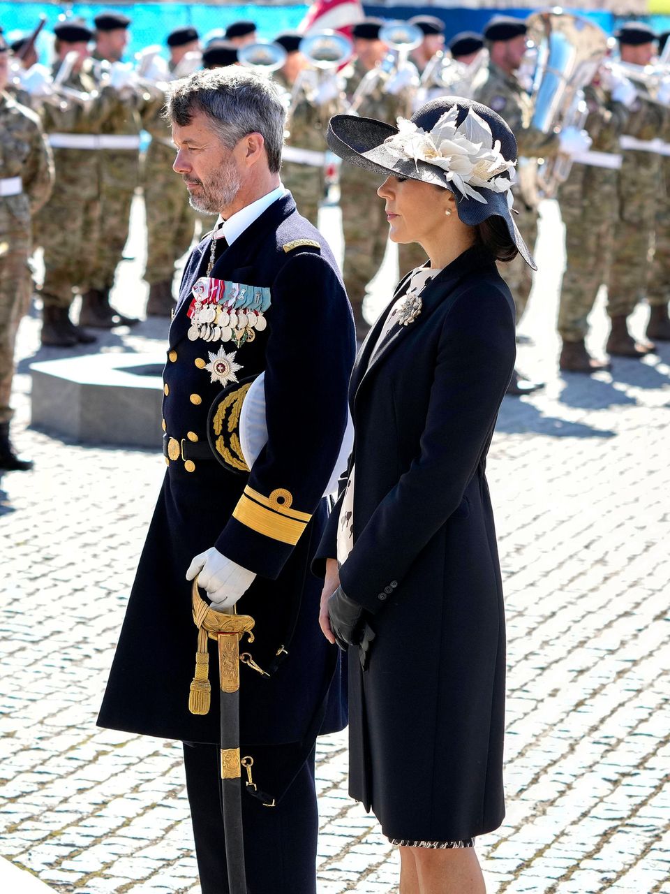 RTK: Prinz Frederik und Prinzessin Mary bei der Kranzniederlegung RTK: Prinz Frederik und Prinzessin Mary bei der Kranzniederlegung