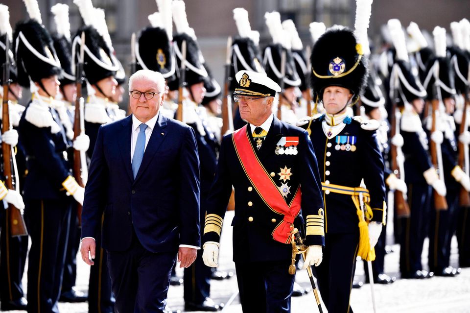 Schweden Royals: Frank-Walter Steinmeier mit König Carl-Gustaf in Stockholm