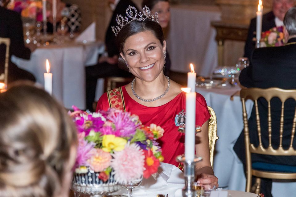 Prinzessin Victoria beim abendlichen Staatbankett Prinzessin Victoria beim abendlichen Staatbankett