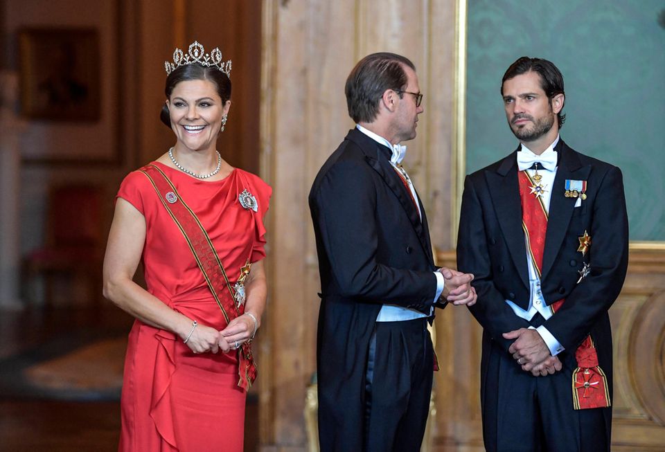 Staatsbankett mit Prinzessin Victoria, Prinz Daniel und Prinz Carl Gustaf Staatsbankett mit Prinzessin Victoria, Prinz Daniel und Prinz Carl Gustaf