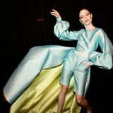 Coco Rocha posiert auf der New York Fashion Week für die Fotografen.