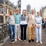 Belgische Royals: Die königliche Familie macht eine Fahrradtour durch Gent