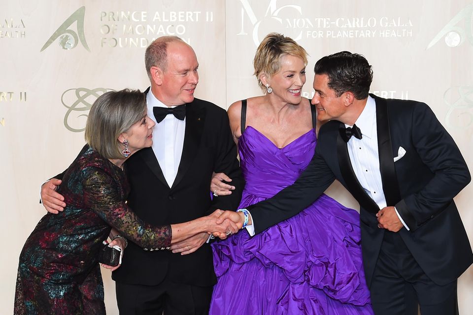 Monacos Fürstenfamilie: Prinzessin Caroline, Prinz Albert und Sharon Stone, Orlando Bloom