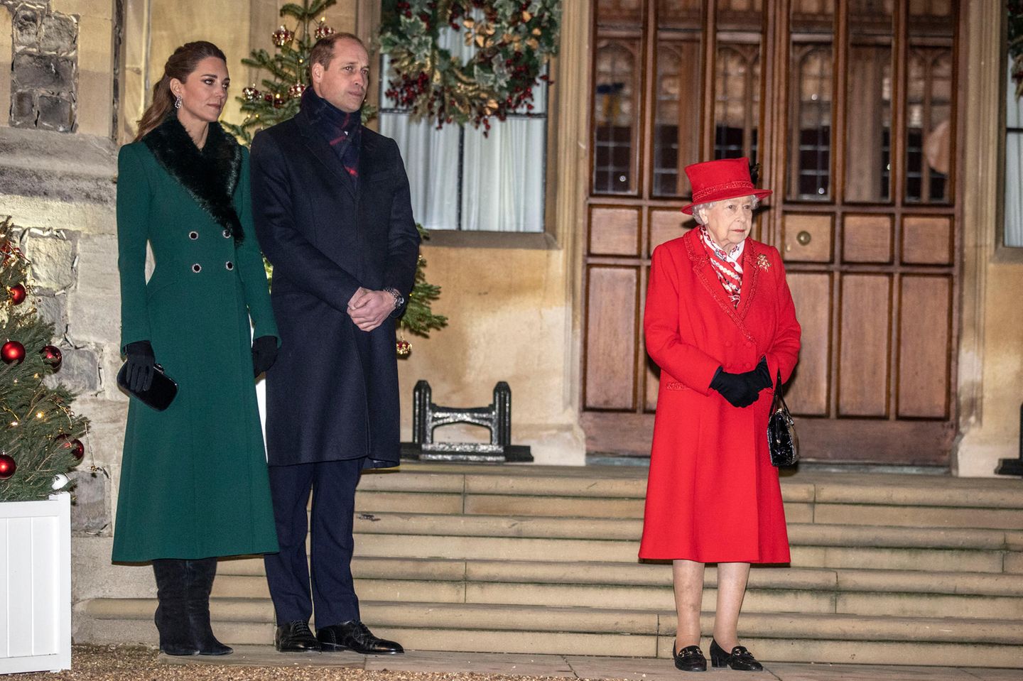 Herzogin Catherine, Prinz William und Queen Elizabeth