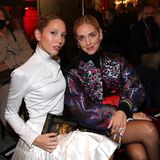 Chiara Ferragni und Maria Olympia von Griechenland bei der Pariser Fashion Week