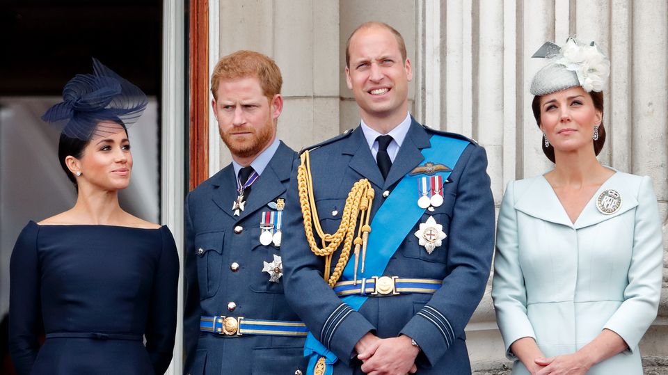 Herzogin Meghan, Prinz Harry, Prinz William und Herzogin Catherine