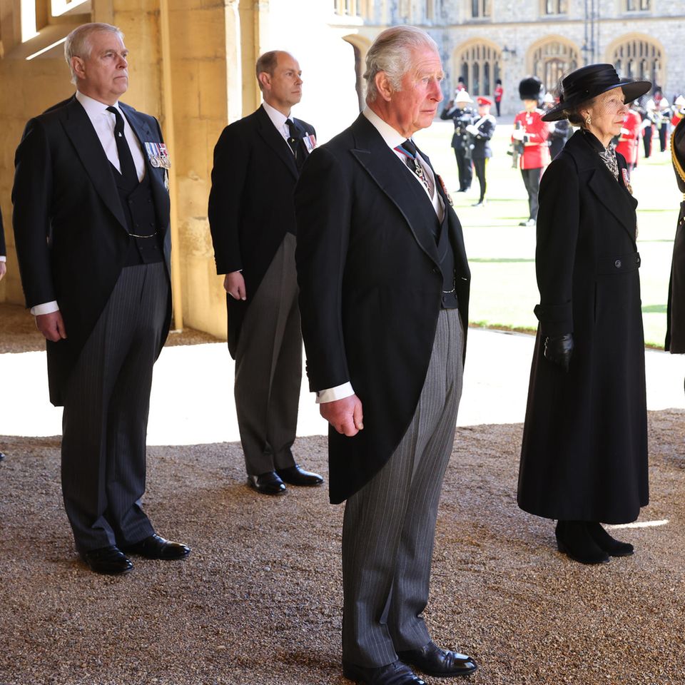 Prinz Andrew, Prinz Edward, Prinz Charles und Prinzessin Anne