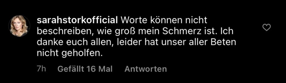 Ex-"Unter uns"-Star: Todesursache von Sarah Storks Freund soll feststehen Ex-"Unter uns"-Star: Todesursache von Sarah Storks Freund soll feststehen