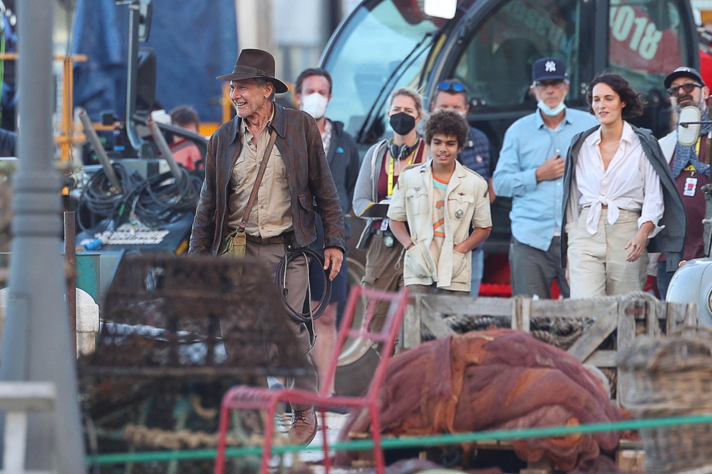 Stars am Set: Harrison Ford bei Dreharbeiten