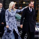 RTK: Prinzessin Mette-Marit und Prinz Haakon bei ihrer Ankunft am Munch-Museum