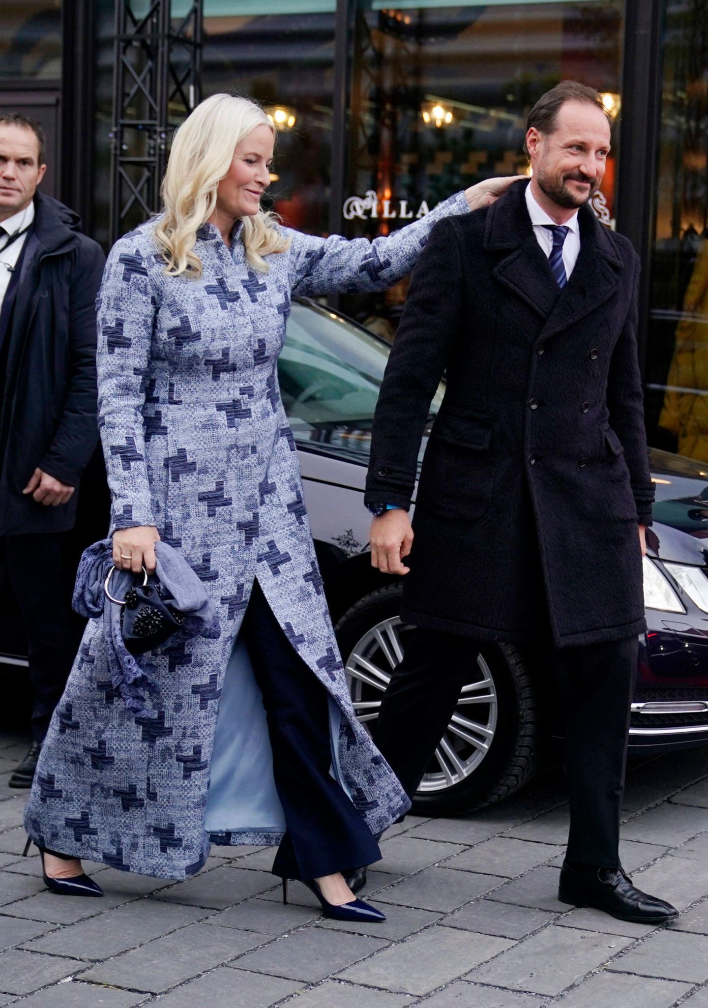 RTK: Prinzessin Mette-Marit und Prinz Haakon bei ihrer Ankunft am Munch-Museum