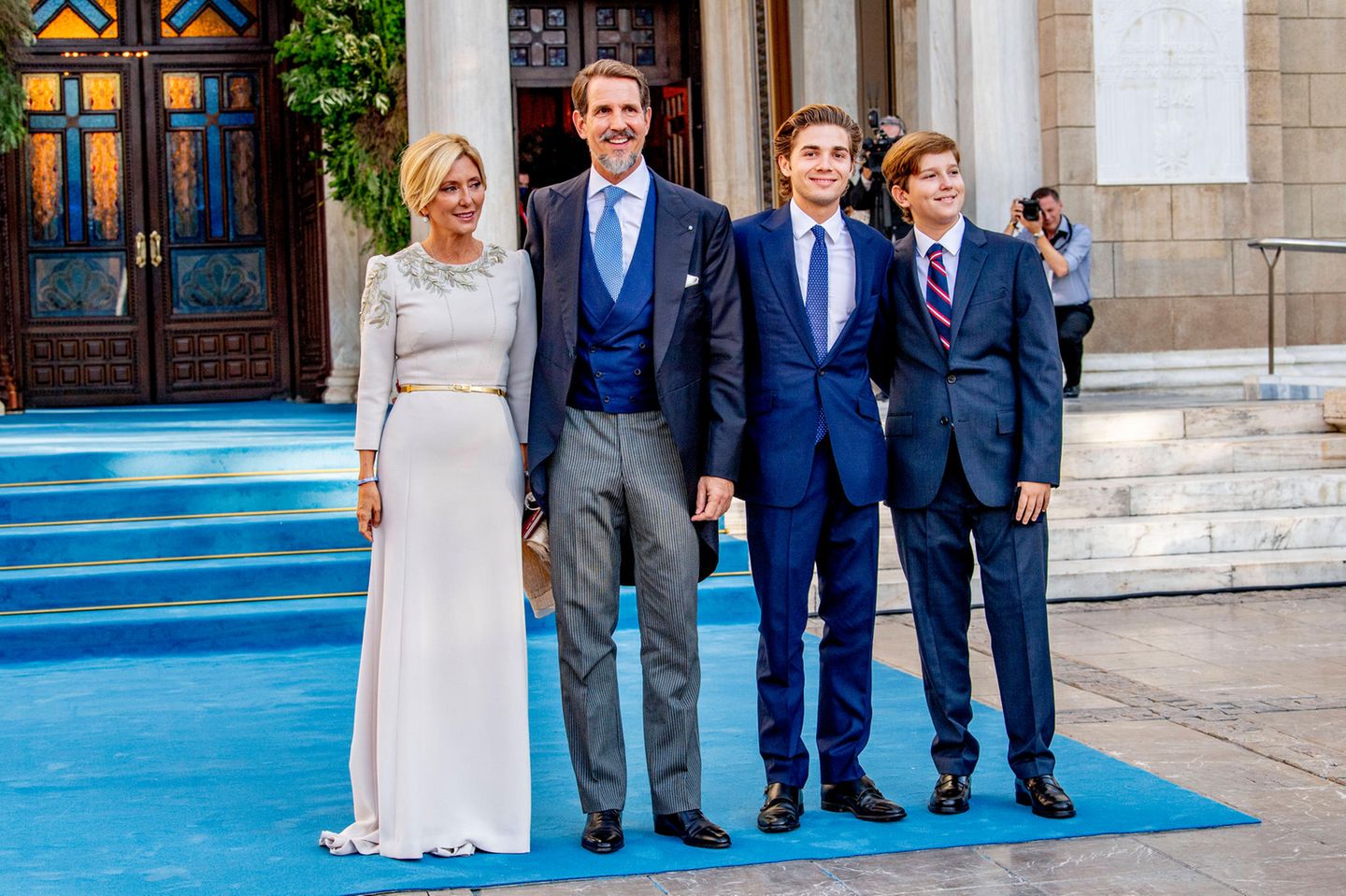 Hochzeit: Gäste Kronprinz Pavlos, Kronprinzessin Marie-Chantal, Prinz Achileas-Andreas, Prinz Aristidis Stavros
