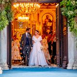 Hochzeit: Prinz Philippos und Nina Flohr schreiten aus der Kirche