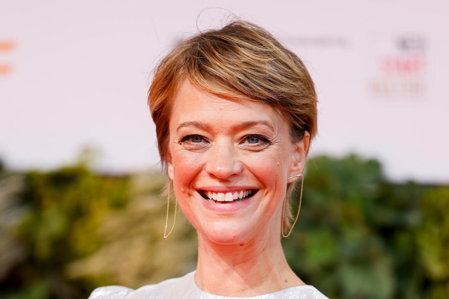 Heike Makatsch am 01. Oktober beim Deutschen Filmpreis 2021.