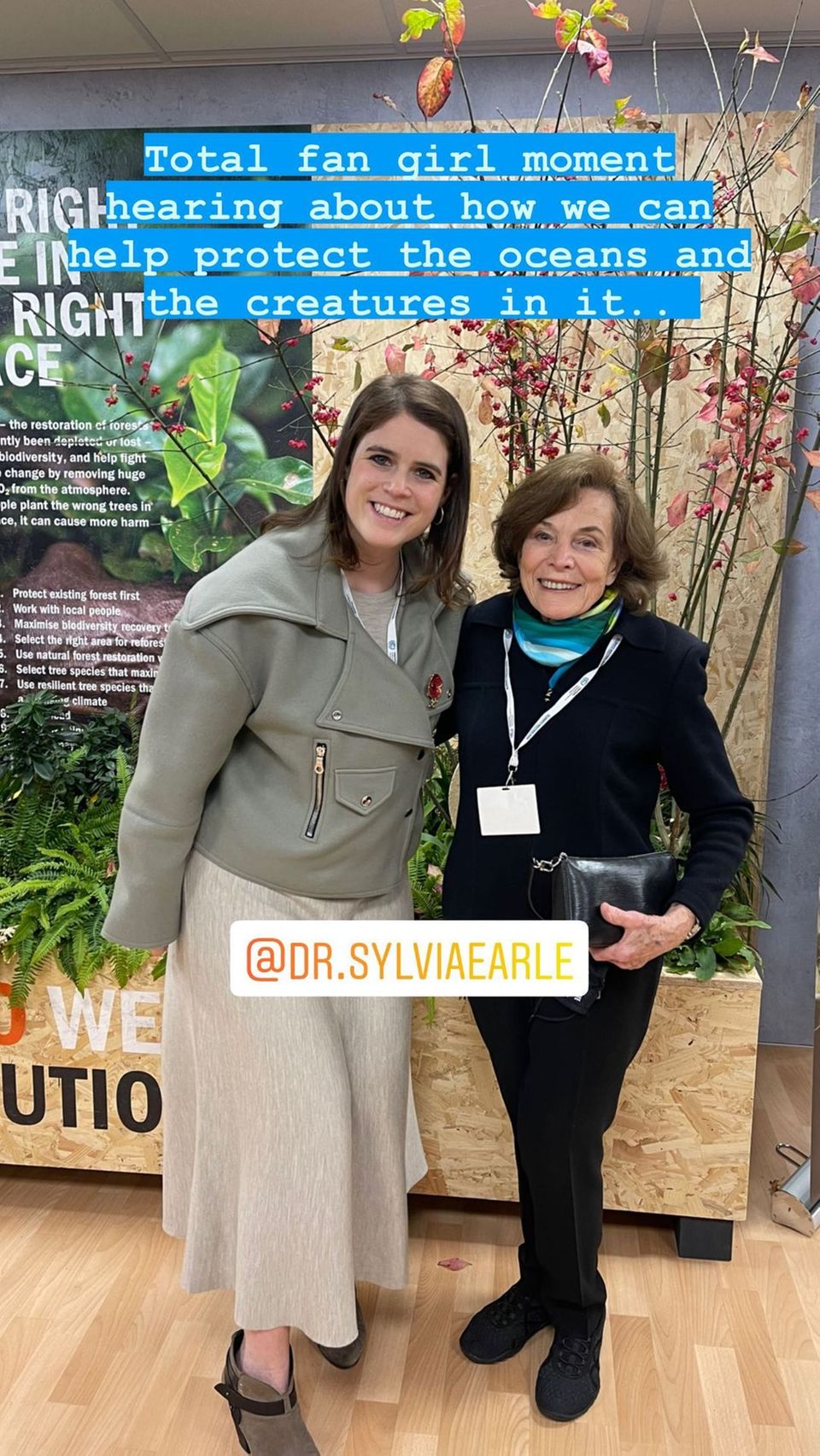 Stolzer Fan-Moment: Prinzessin Eugenie trifft auf Meeresbiologin Dr. Sylvia Earle.