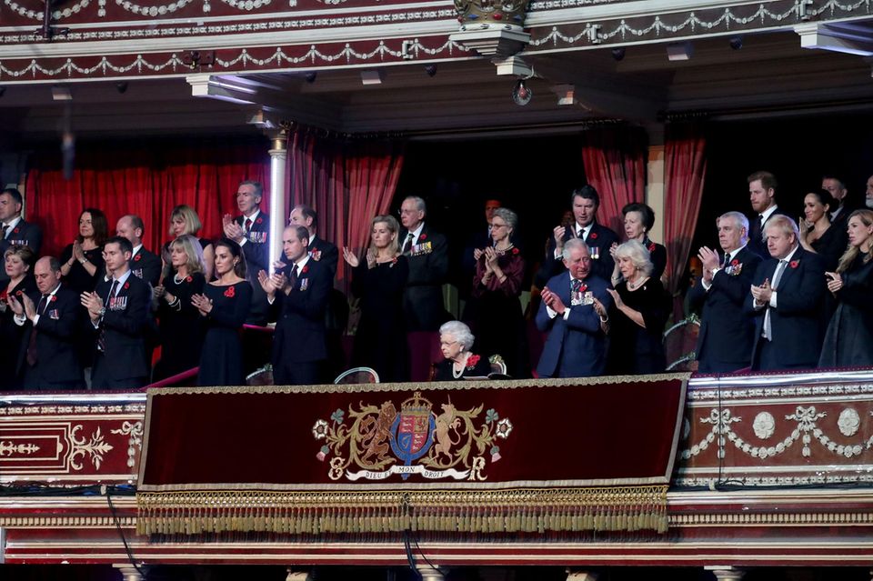 Die britische Königsfamilie 2019 in großer Besetzung in der königlichen Loge der Royal Albert Hall.