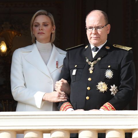 Fürstin Charlène und Fürst Albert am Nationalfeiertag 2019 in Monte-Carlo.