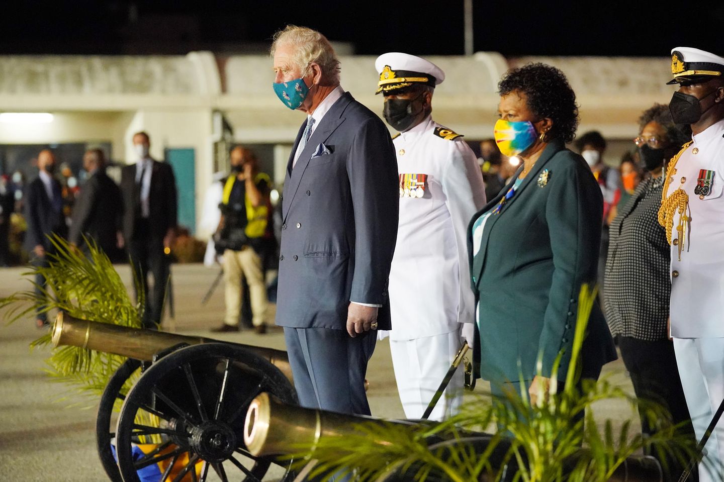 Prinz Charles und Sandra Mason (Generalgouverneurin und designierte Präsidentin von Barbados)