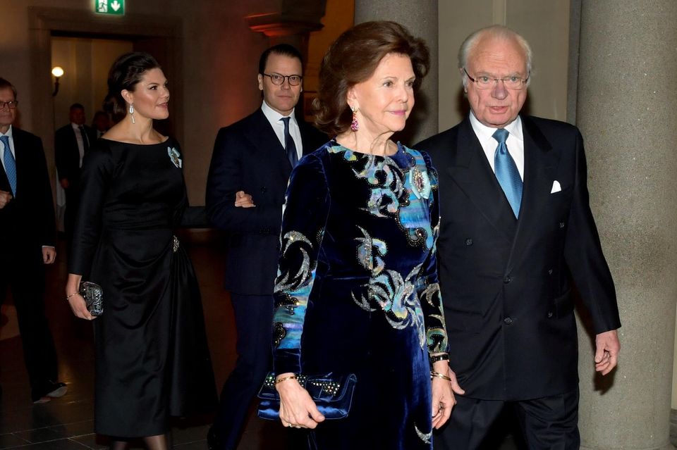 Die schwedischen Royals bei der Nobelpreis-Verleihung. 