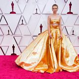 Glamouröser könnte eine Red-Carpet-Look kaum sein: Carey Mulligan glänzte bei den Oscars in diesem bauchfreien Couture-Traum von Valentino wie die begehrte Auszeichnung selbst.