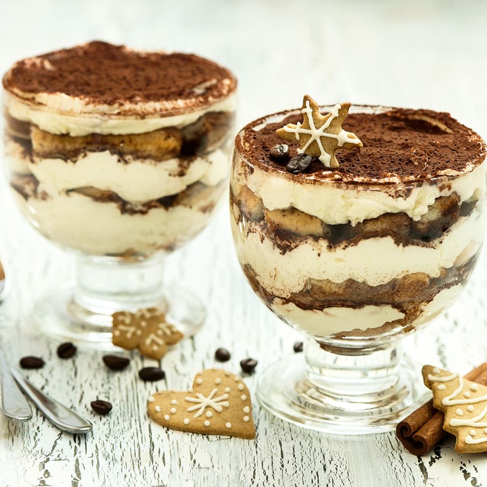 Weihnachts-Dessert: Lebkuchen-Tiramisu mit gebrannten Mandeln