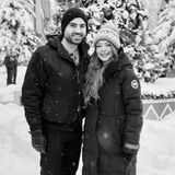 Stars im Partnerlook: Lindsay Lohan mit ihrem Verlobten im Partnerlook im Schnee