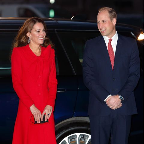 Herzogin Catherine und Prinz William bei der Ankunft an der Westminster Abbey am 8. Dezember 2021