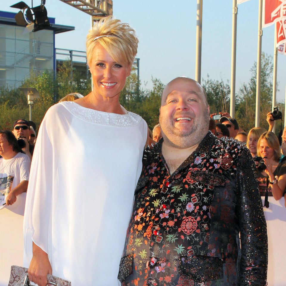 Dschungelcamp-Moderatoren Sonja Zietlow und Dirk Bach im Oktober 2011 bei der Verleihung des Deutschen Fernsehpreises in Köln.