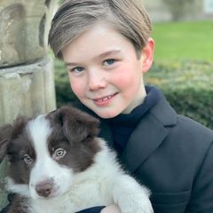 Prinz Vincent, Geburtstagspotrait mit Hundewelpe