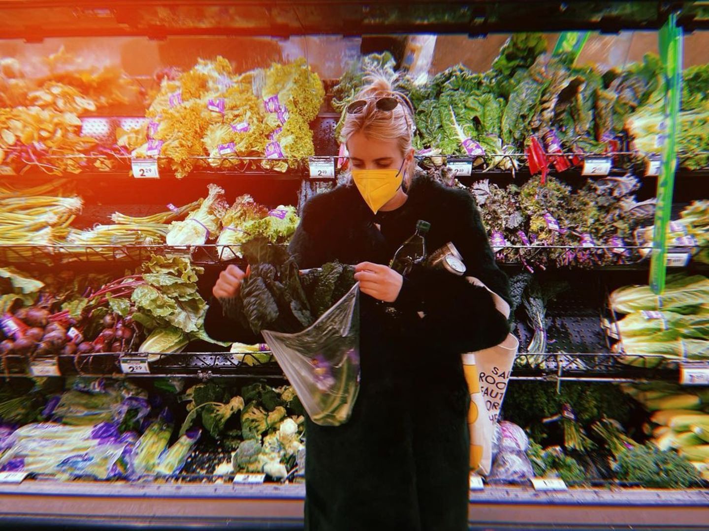 Emma Robert, Supermarkt, Gemüseeinkauf