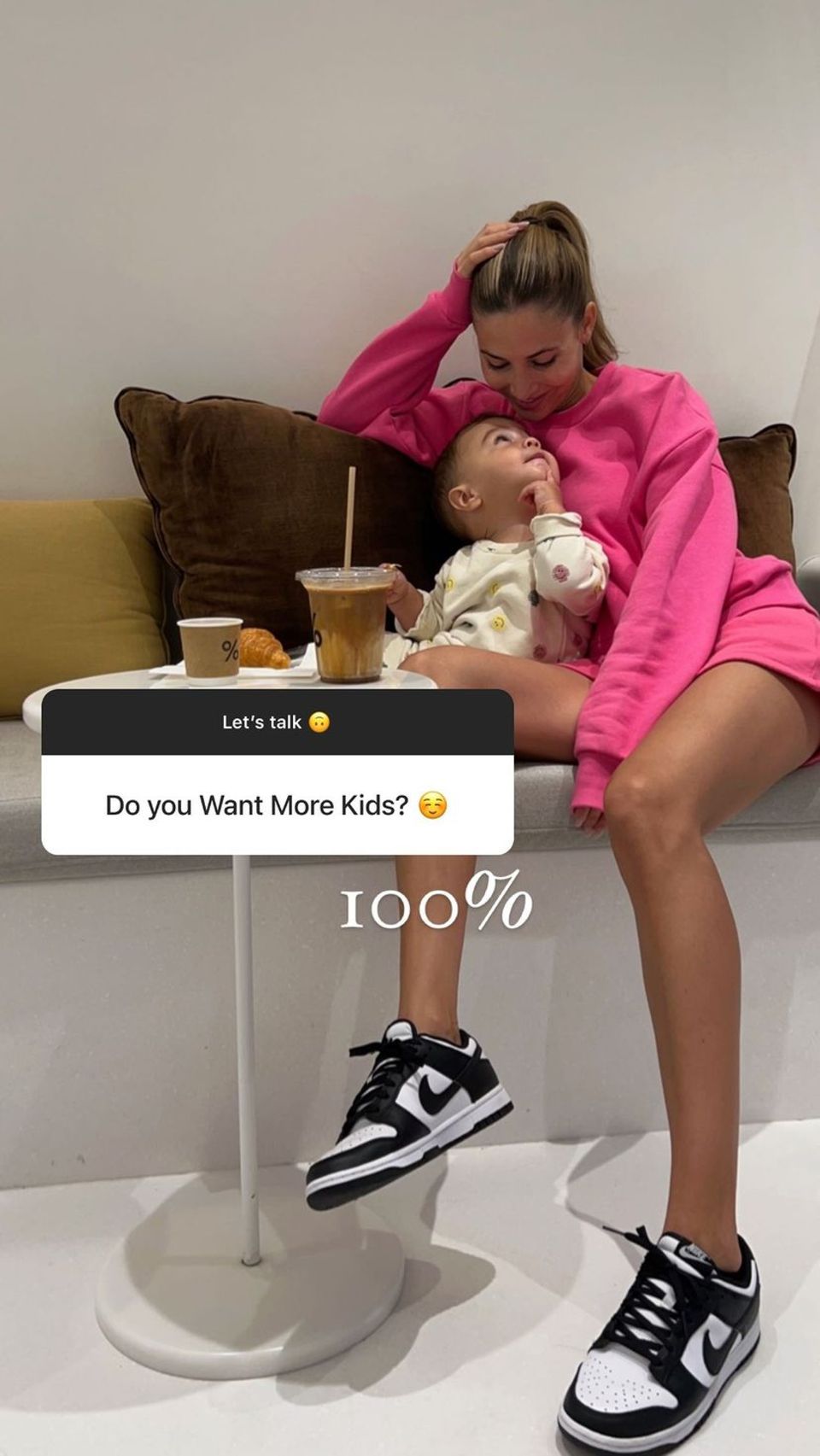 Ann-Kathrin Götze verrät in ihrer Instagram Story, dass sie sich weitere Kinder wünscht.
