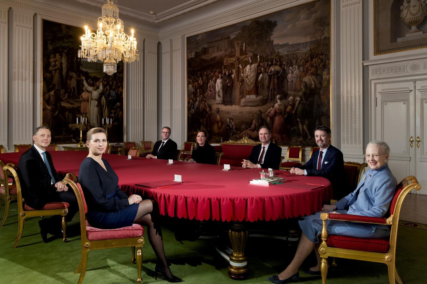 50. Thronjubiläum von Königin Margrethe: Prinz Frederik, Margrethe, Staatsrat