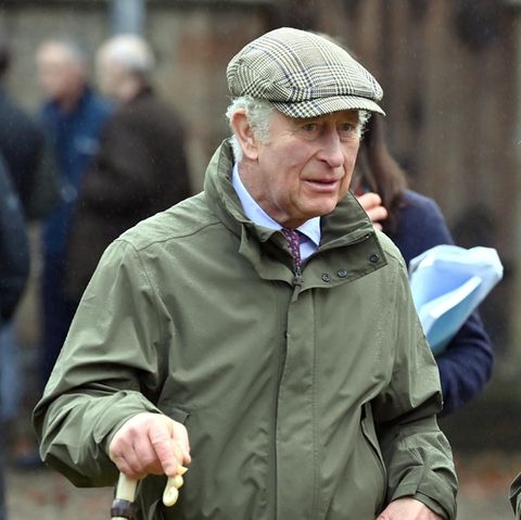 Prinz Charles beim Besuch im Haddo Country Park in Ellon, Schottland, am 14. Januar 2022.