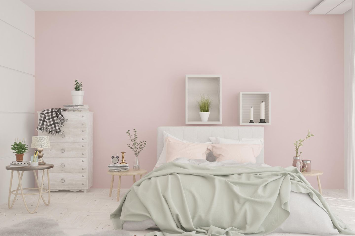 Rosafarbenes Schlafzimmer: Diese Wandfarben sorgen für besseren Schlaf und gute Stimmung
