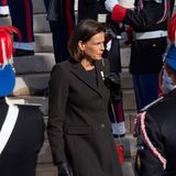 19. November 2019  Prinzessin Stéphanie geht während der Feierlichkeiten am Nationalfeiertag die Stufen der Kathedrale hinunter. 