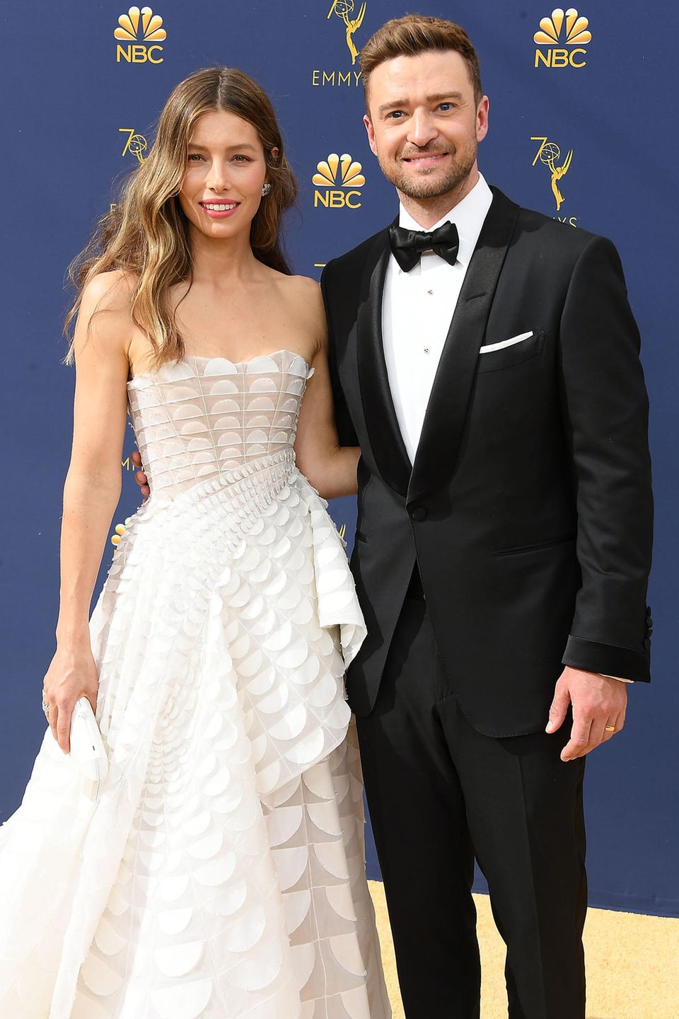 Jessica Biel und Justin Timberlake auf dem roten Teppich bei den Emmys 2018