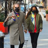 Zoe Saldana und Marco Perego spazieren durch New York