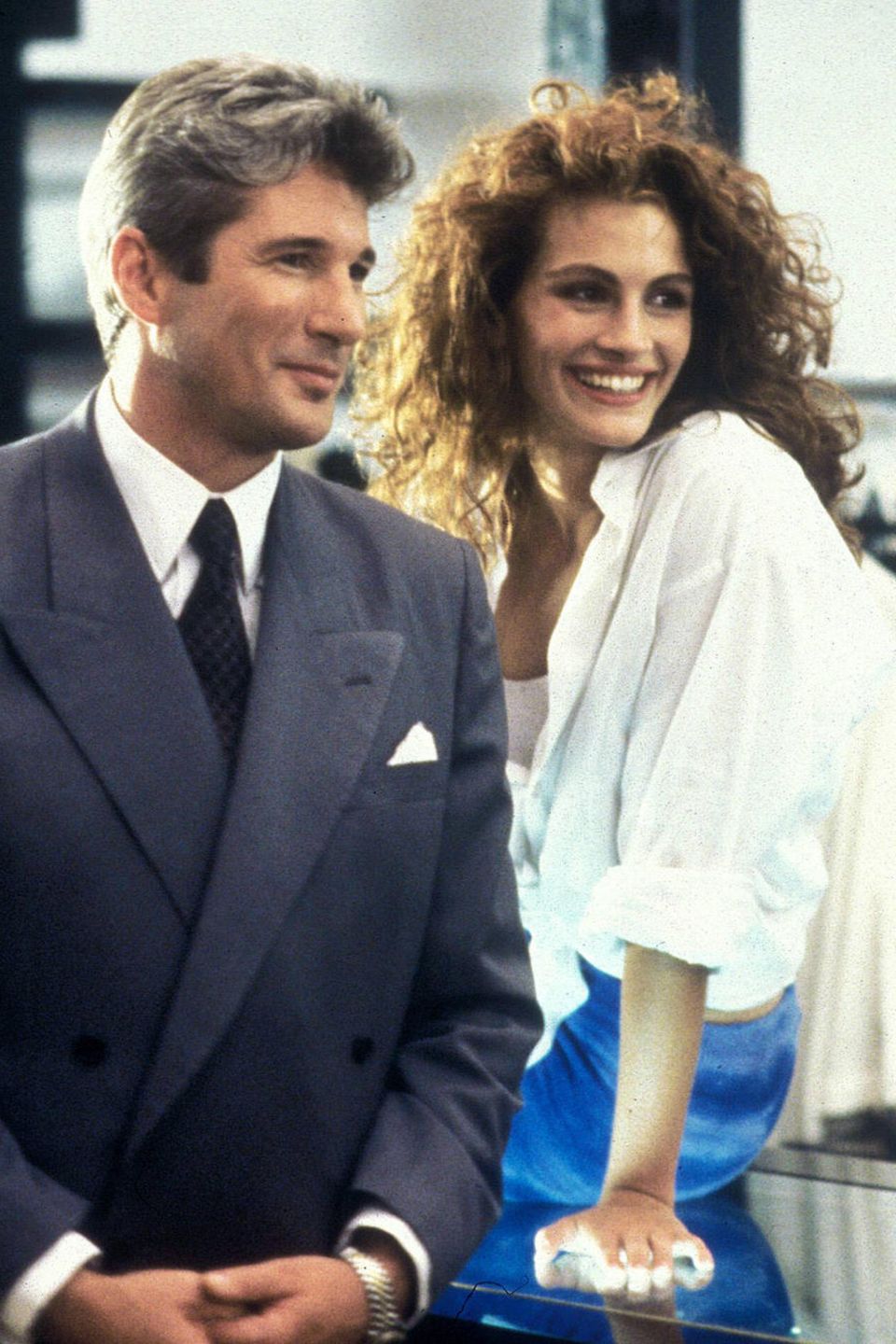Richard Gere und Julia Roberts am Set von "Pretty Woman".
