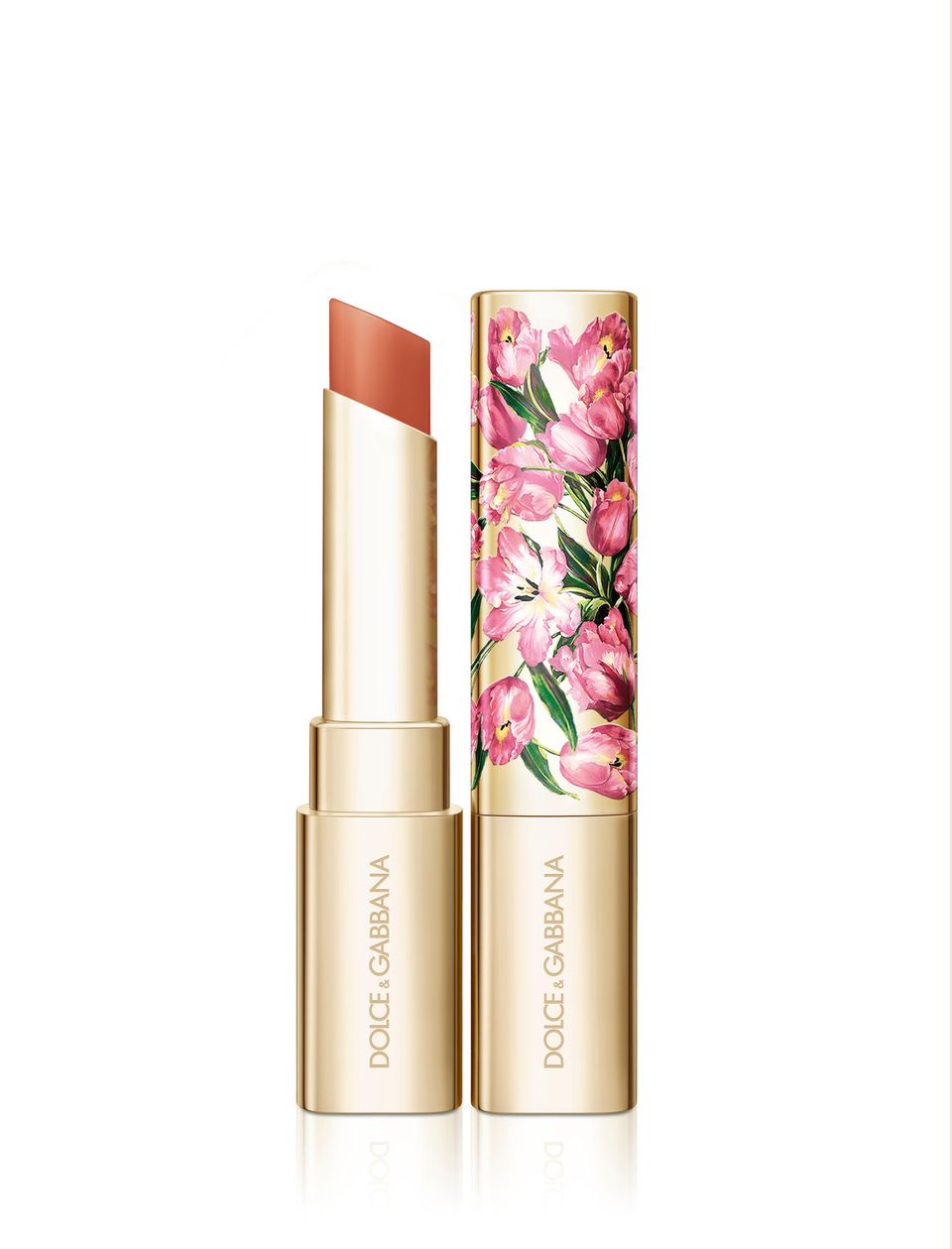 Der "Sheerlips Hydrating Tinted Lip Balm" in der Farbnuance "Lovely Tulip" verleiht den Lippen nicht nur Feuchtigkeit, sondern auch einen Hauch von Farbe. Die perfekte Kombi, von Dolce & Gabbana, c.a. 39 Euro.