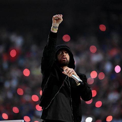 Eminem bei seiner Performance während der Halbzeitshow vom Super Bowl 2022